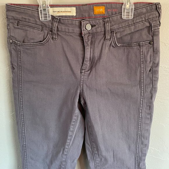 Anthropologie Pilcro Stet Crop Slit Grey Jeans - Picture 6 of 10